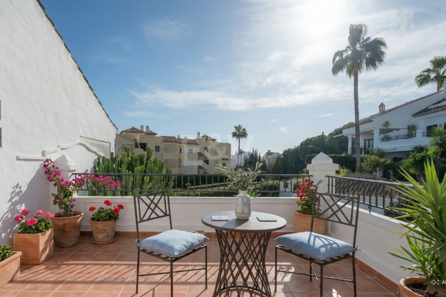Andalusian Style Townhouse with Private Outdoor Spaces and Outstanding Upgrade Potential