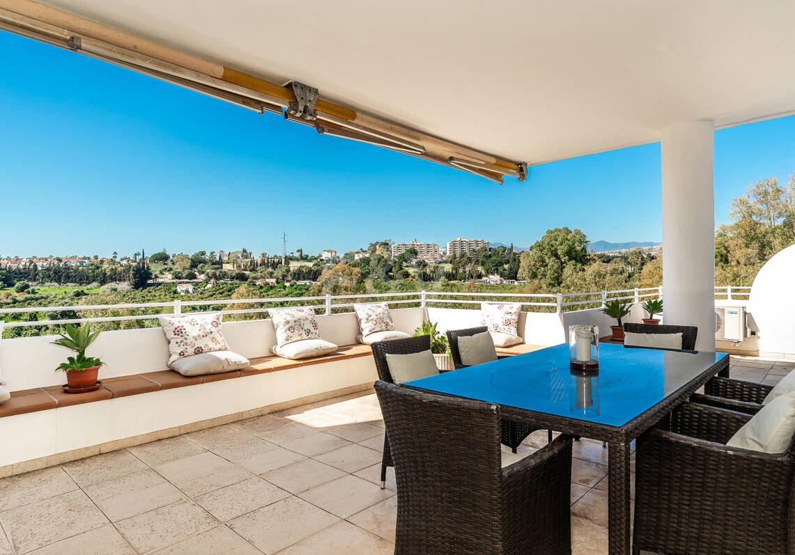 Elegant Frontline Golf Apartment with Expansive Terrace