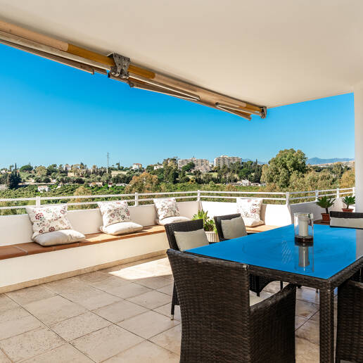 Elegant Frontline Golf Apartment with Expansive Terrace