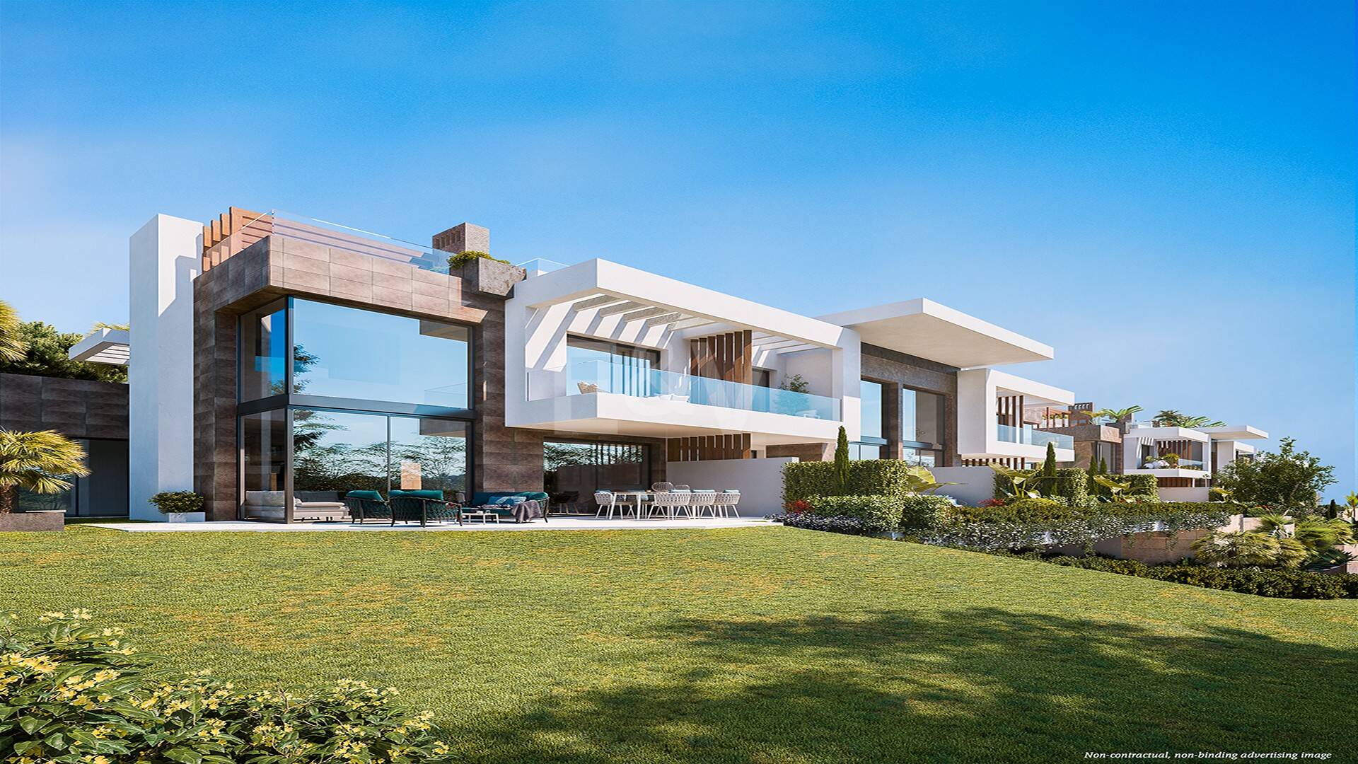 Moderna casa adosada con piscina en la azotea y vistas al mar en Río Real, Marbella