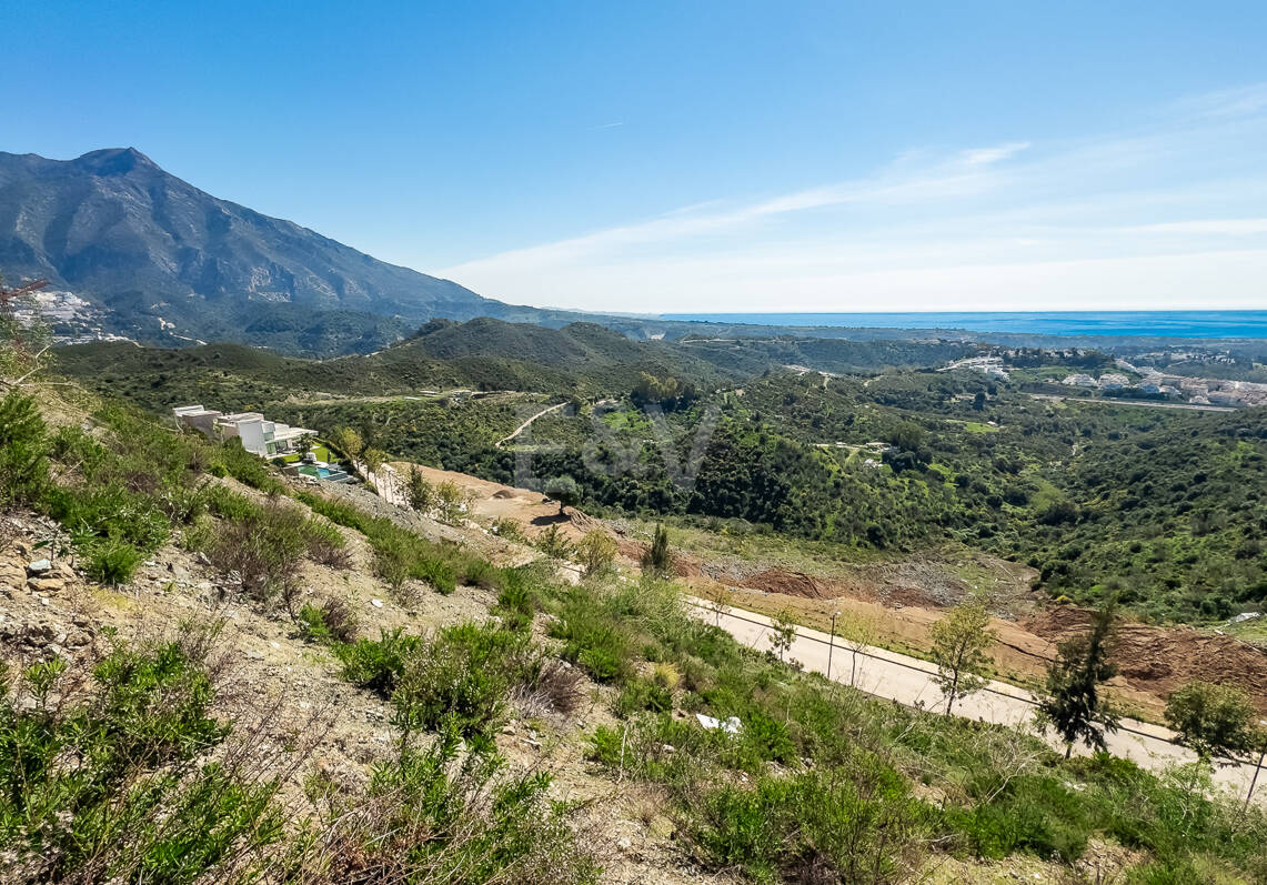 Parcela orientada al sur con vistas al mar y la montaña en Real de la Quinta