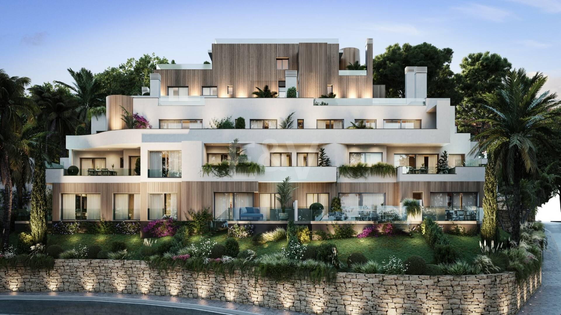 Apartamento de lujo en planta media con piscina y terraza panorámica