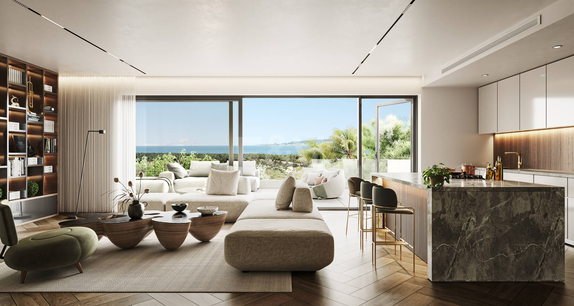 Apartamento de lujo en planta media con piscina y terraza panorámica