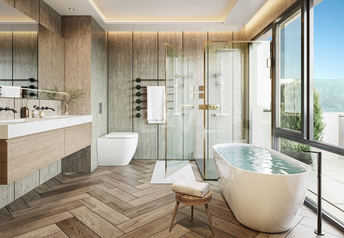 Apartamento de lujo en planta media con piscina y terraza panorámica