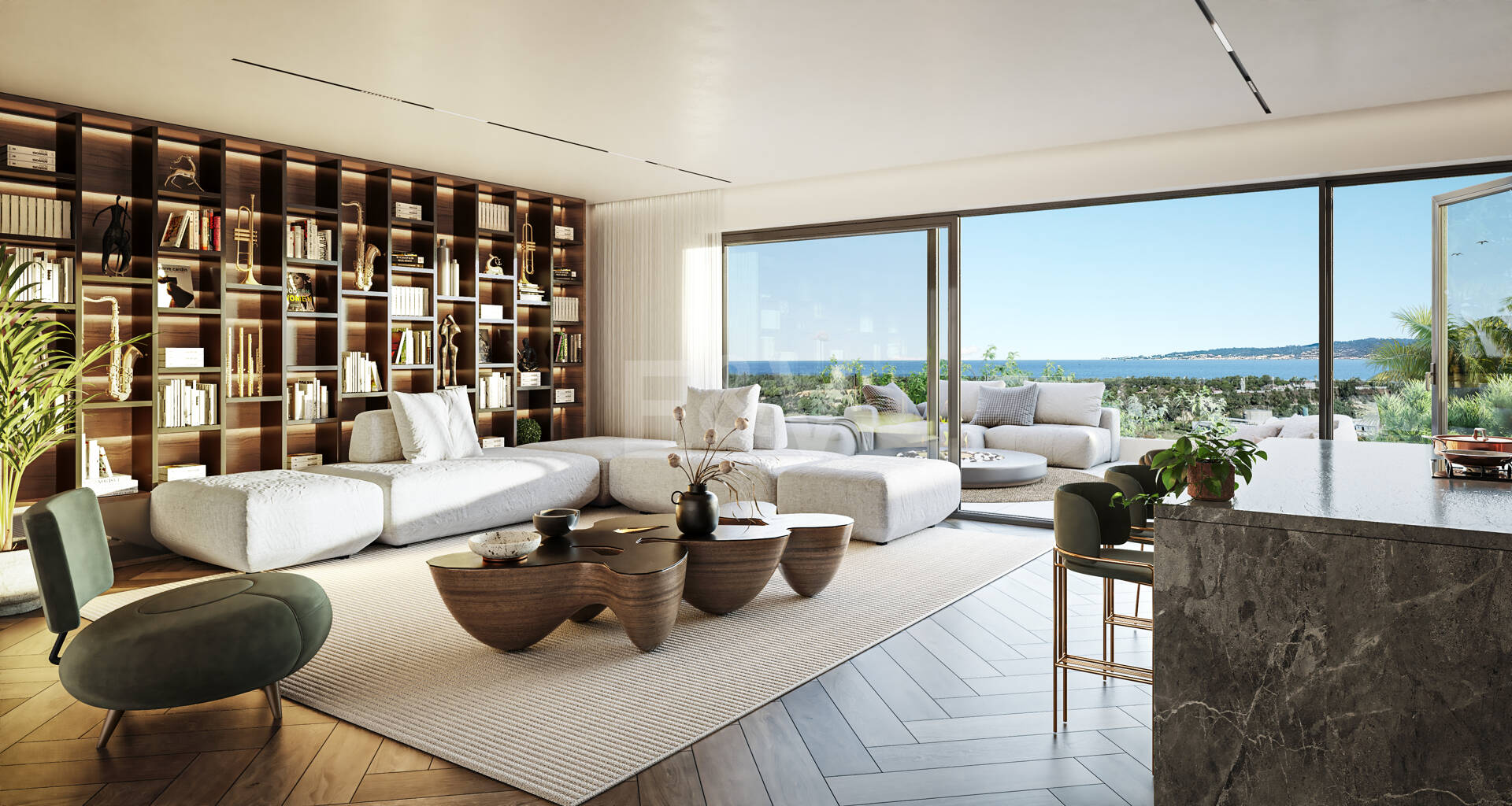 Ático contemporáneo con amplia terraza en la azotea y piscina privada