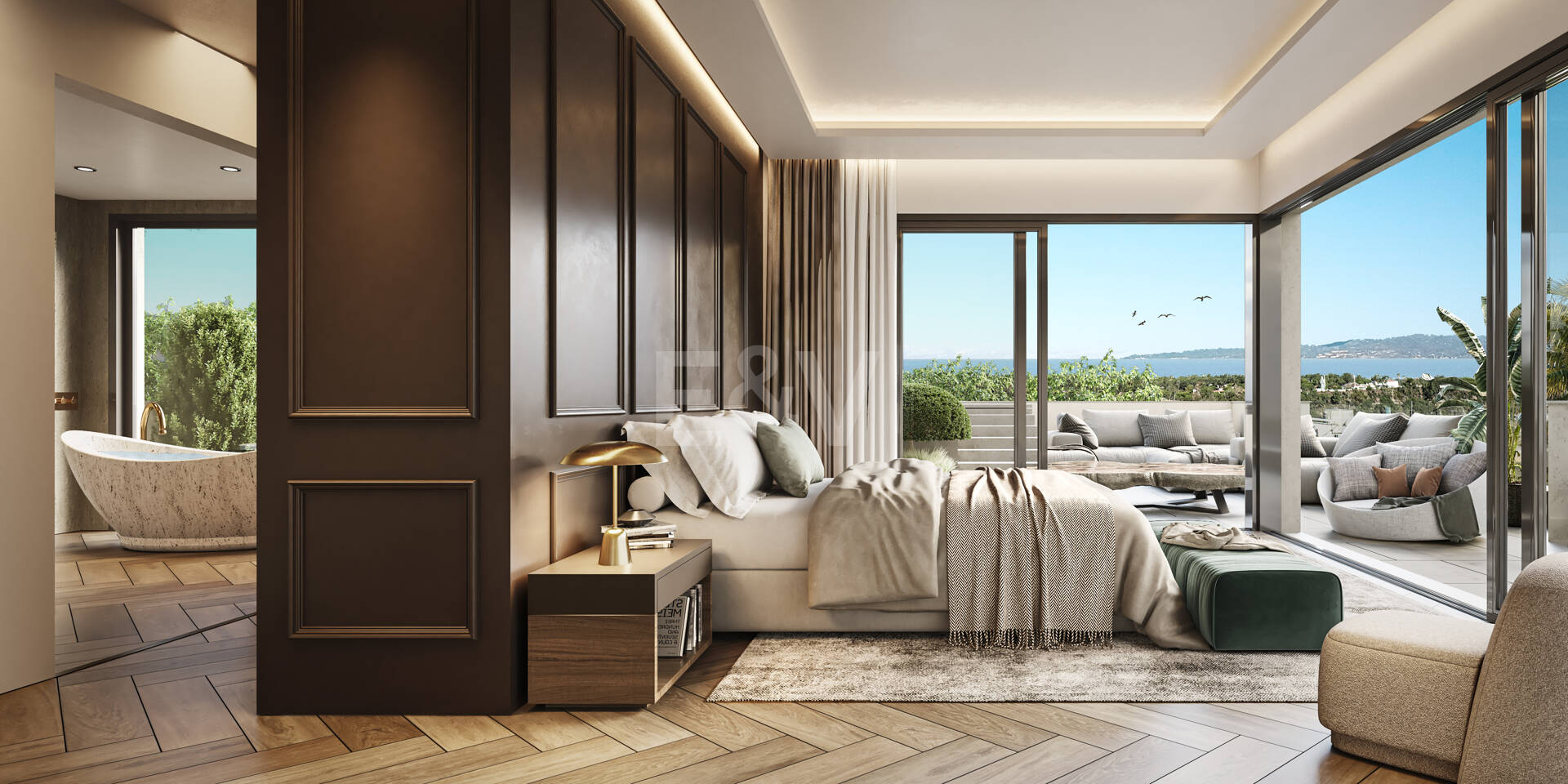 Ático contemporáneo con amplia terraza en la azotea y piscina privada