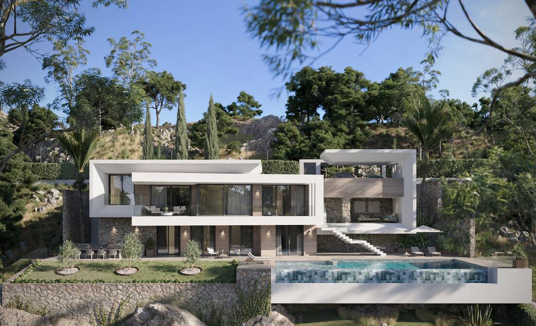 Luxe contemporain Villa Entouré de paysages naturels protégés