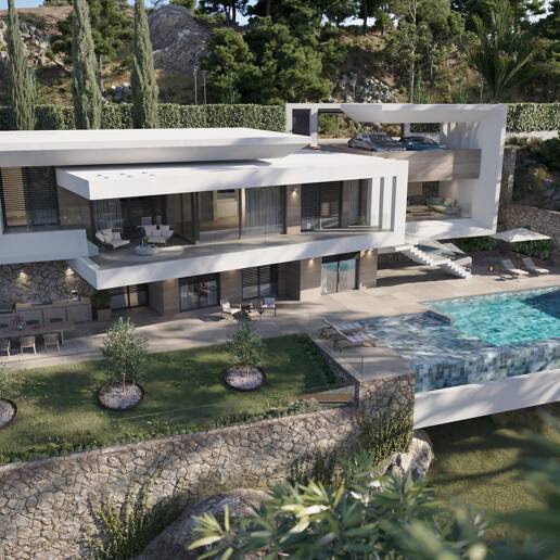 Luxury Contemporary Villa Surrounded by Protected Natural Landscapes