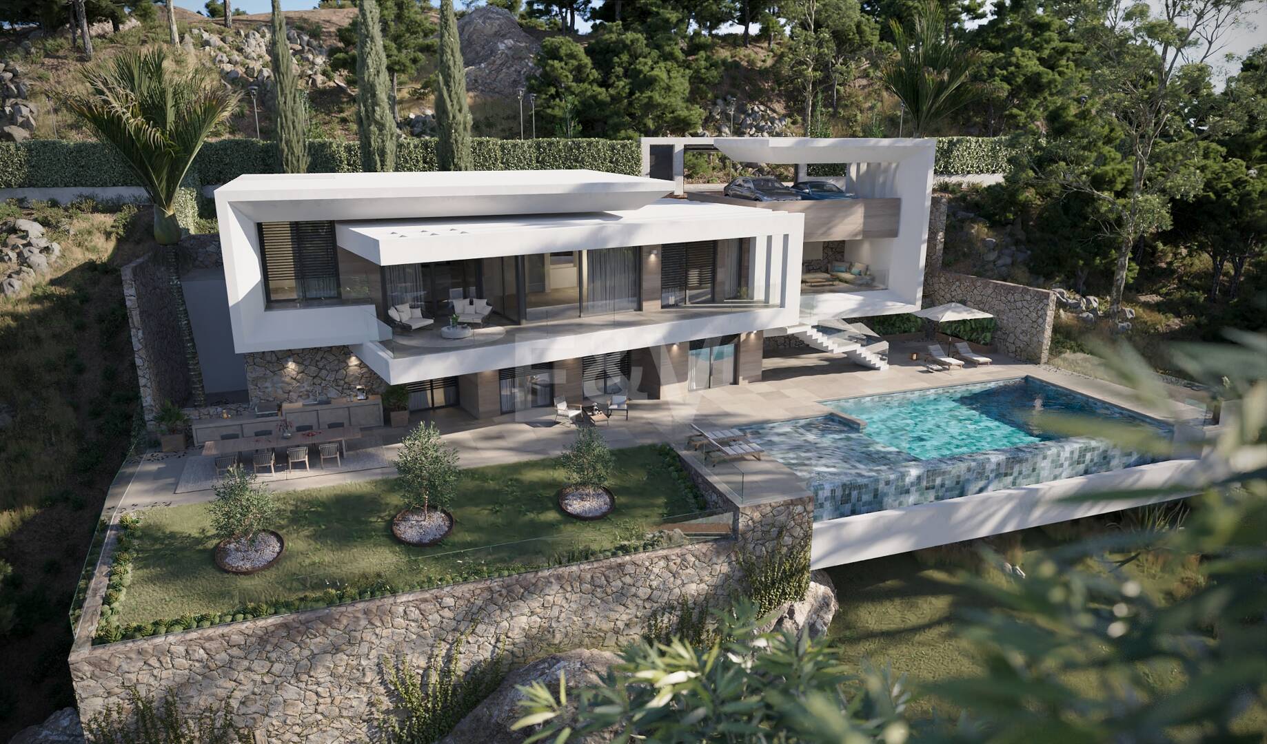 Villa contemporánea de lujo rodeada de paisajes naturales protegidos