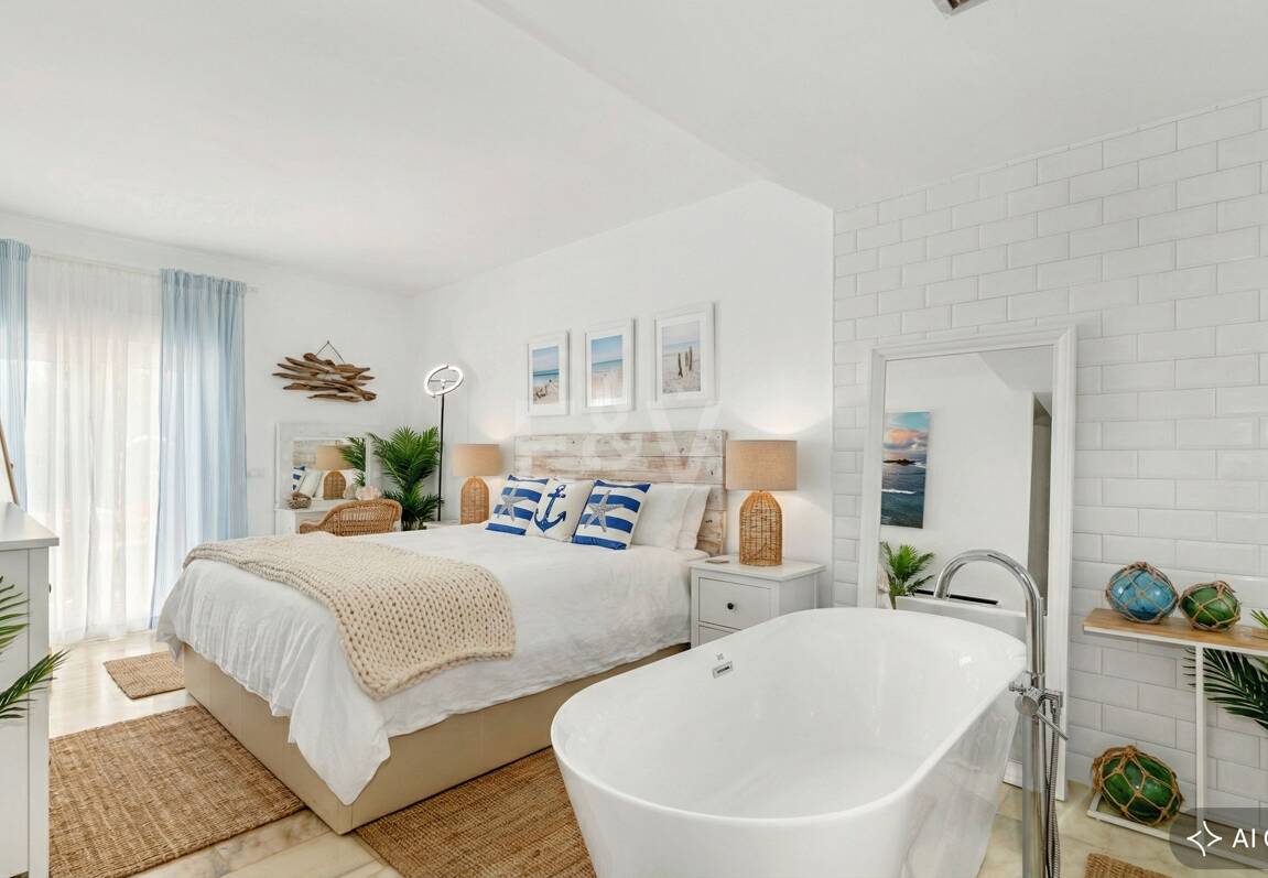 Wohnung in erster Strandlinie mit tropischen Gärten und direktem Zugang zum Meer