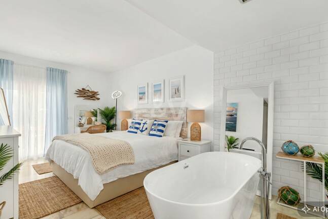 Wohnung in erster Strandlinie mit tropischen Gärten und direktem Zugang zum Meer