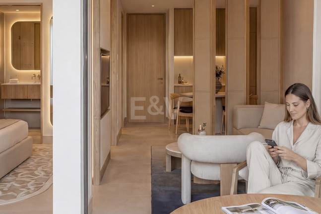 Residencia de 1 dormitorio con diseño exclusivo en Azurean: fácil posesión, rendimiento constante y gestión de Destination by Hyatt.