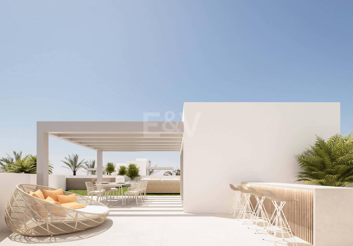 Nouvelle maison semi-détachée avec terrasse sur le toit et bien-être