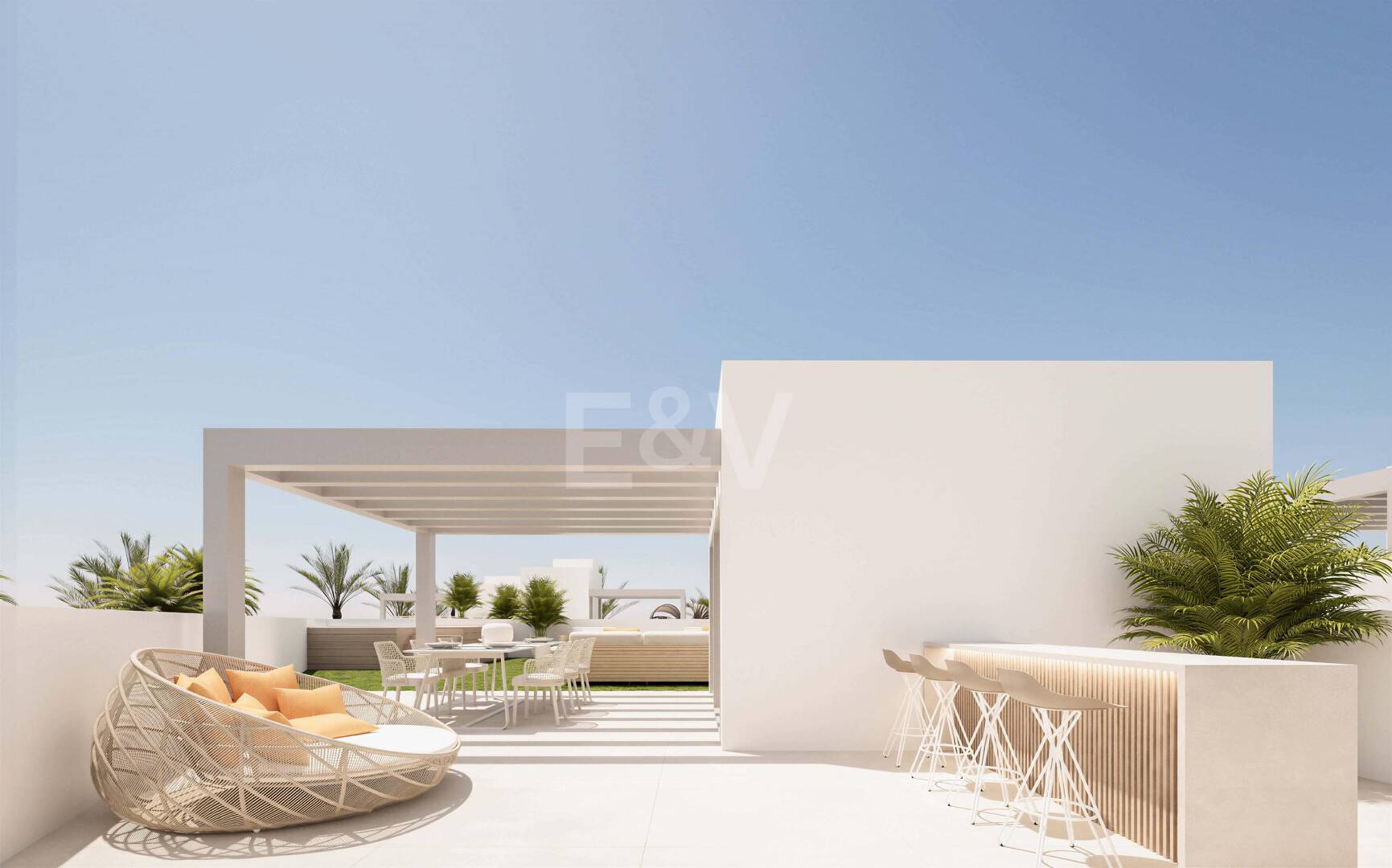 New Beachside Semi-Detached House with Rooftop Terrace and Wellness Retreat