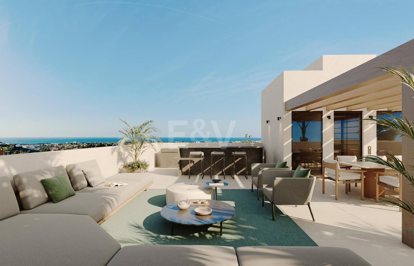 New Beachside Semi-Detached House with Rooftop Terrace and Wellness Retreat