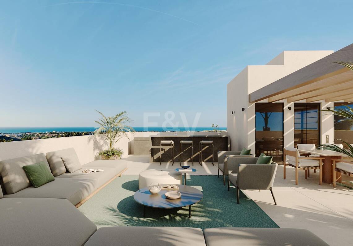 Nouvelle maison semi-détachée avec terrasse sur le toit et bien-être