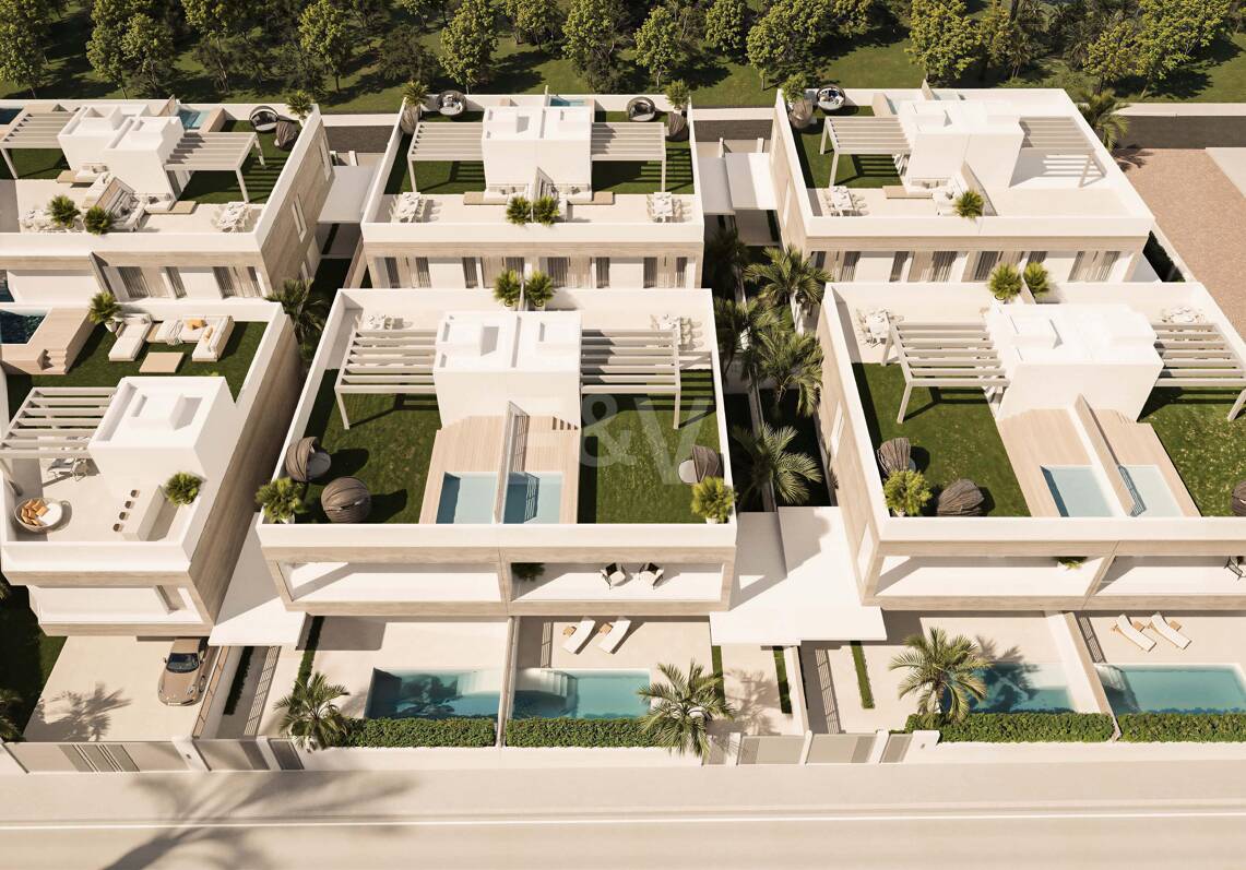 Nouvelle maison semi-détachée avec terrasse sur le toit et bien-être