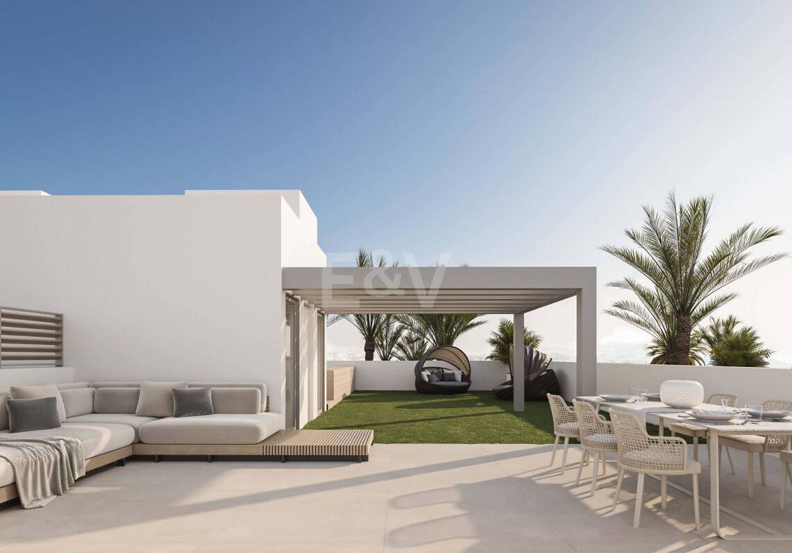 Nouvelle maison semi-détachée avec terrasse sur le toit et bien-être
