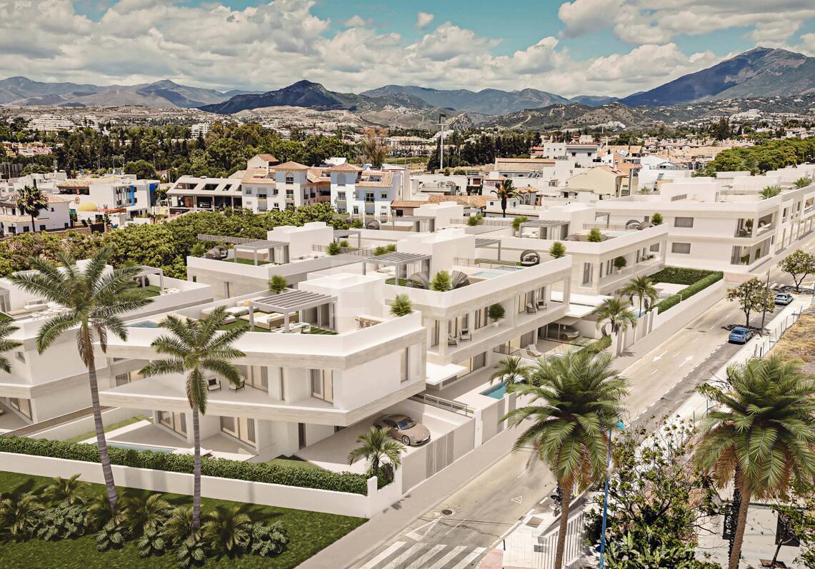 Nouvelle maison semi-détachée avec terrasse sur le toit et bien-être