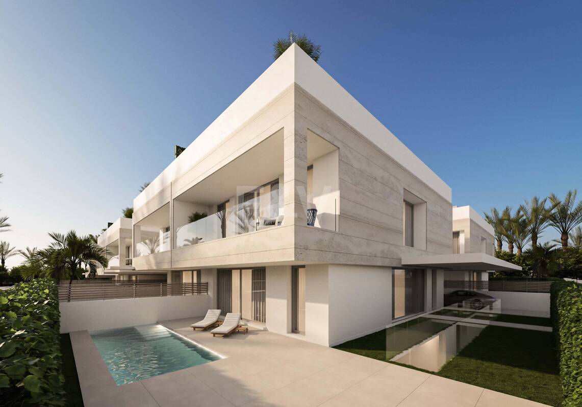 Nouvelle maison semi-détachée avec terrasse sur le toit et bien-être