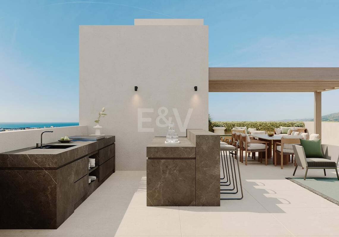 Nouvelle maison semi-détachée avec terrasse sur le toit et bien-être