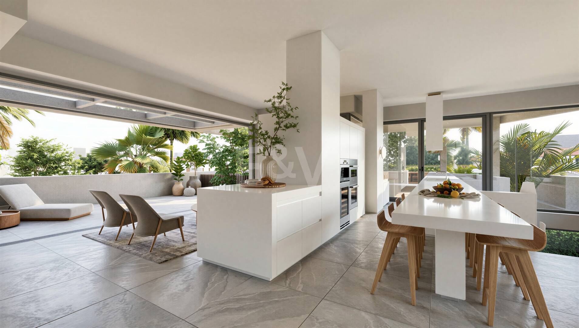 Bungalow en bord de mer à Los Monteros, avec permis de construire approuvé pour une nouvelle villa de luxe