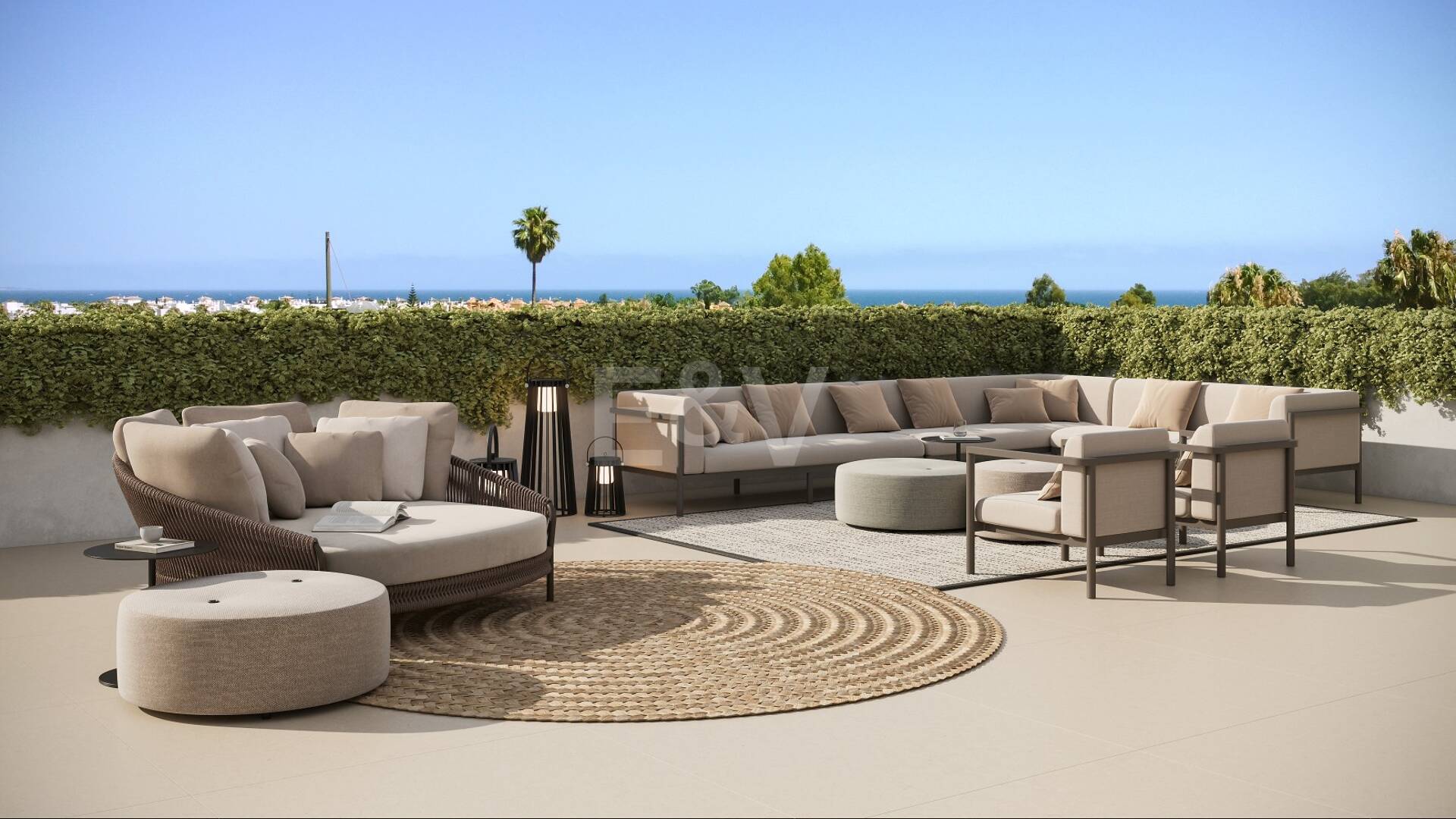 Penthouse contemporain avec toit privé et jacuzzi à San Pedro Playa