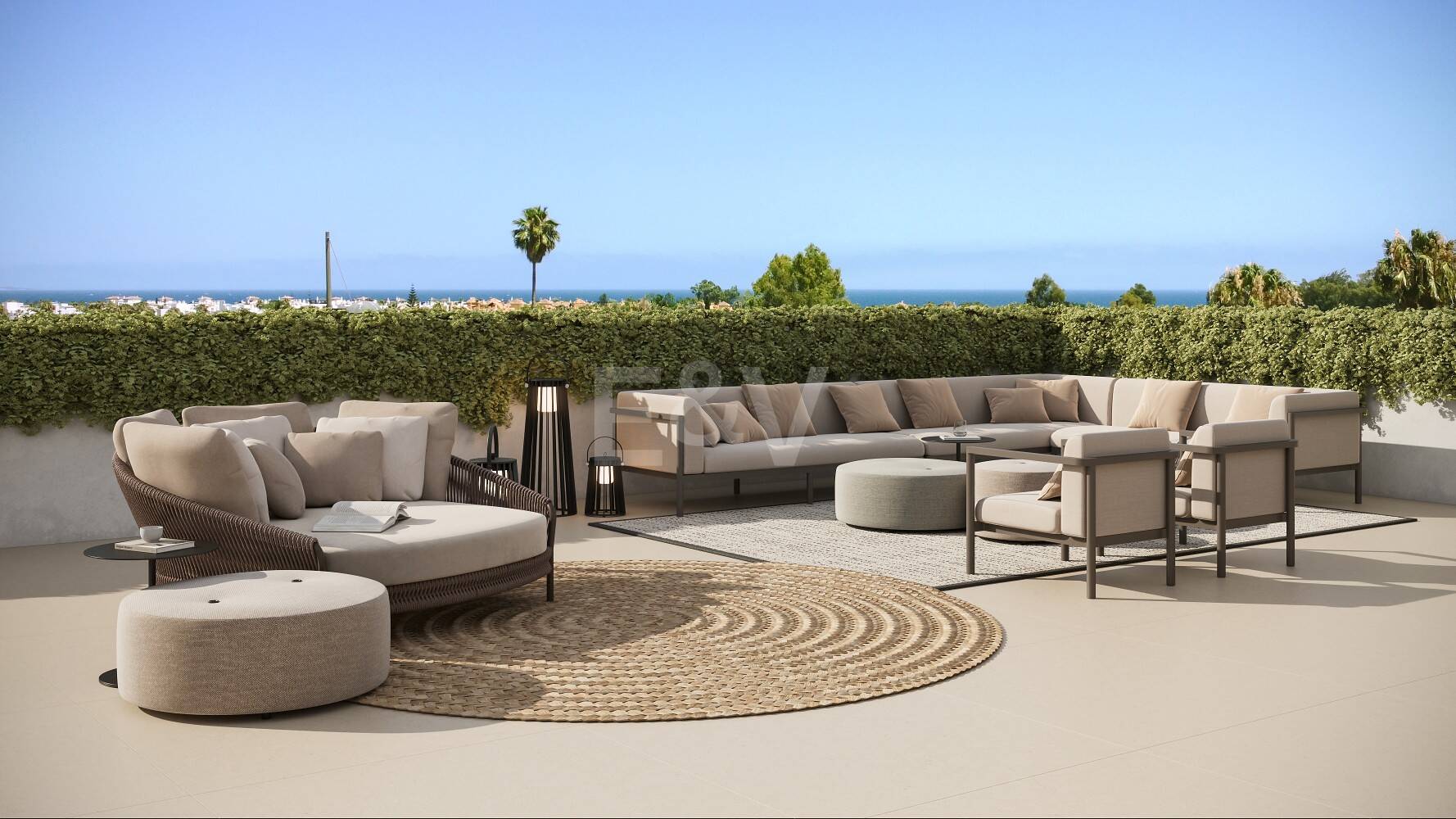 Zeitgenössisches Penthouse mit privater Dachterrasse und Jacuzzi in San Pedro Playa