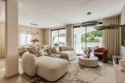 Maison de ville en bord de mer style Ibiza avec piscine chauffée privée et magnifique espace de vie extérieur