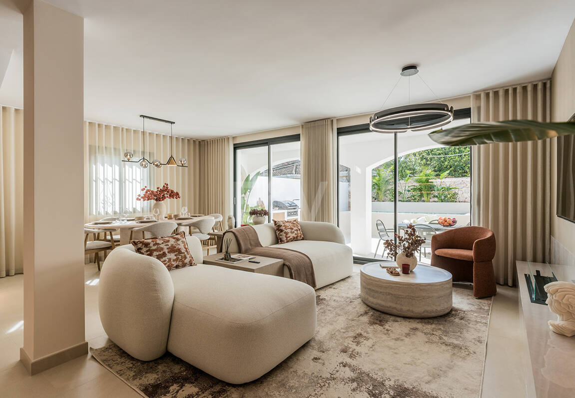 Maison de ville en bord de mer style Ibiza avec piscine chauffée privée et magnifique espace de vie extérieur