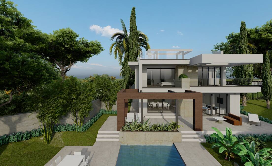 Villa moderna con vista al mar en comunidad cerrada privada, Río Real