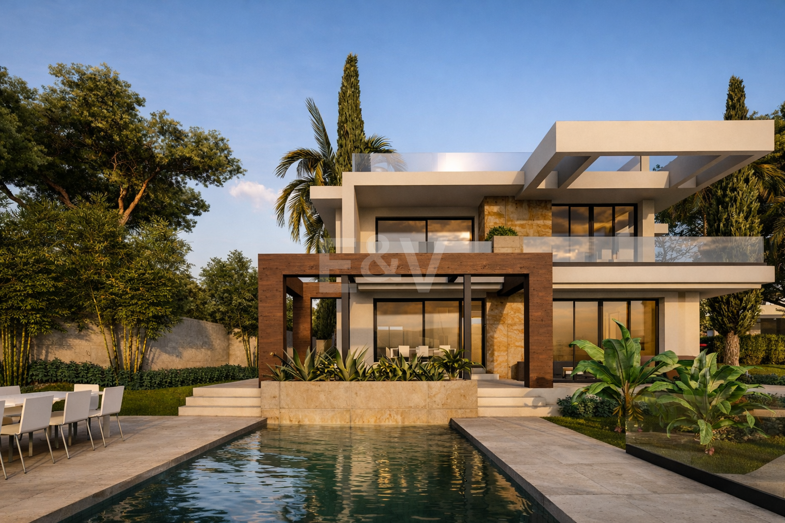 Moderne Villa mit Meerblick in einer privaten Wohnanlage, Rio Real