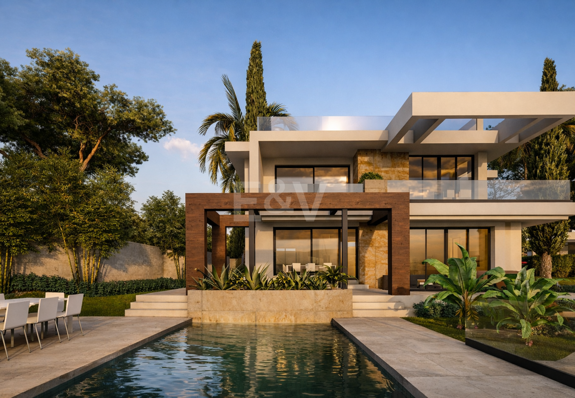 Moderne Villa mit Meerblick in einer privaten Wohnanlage, Rio Real