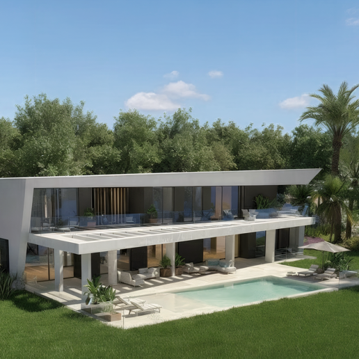 Schlüsselfertige Luxusvilla in Guadalmina am Golfplatz, fußläufig zum Strand
