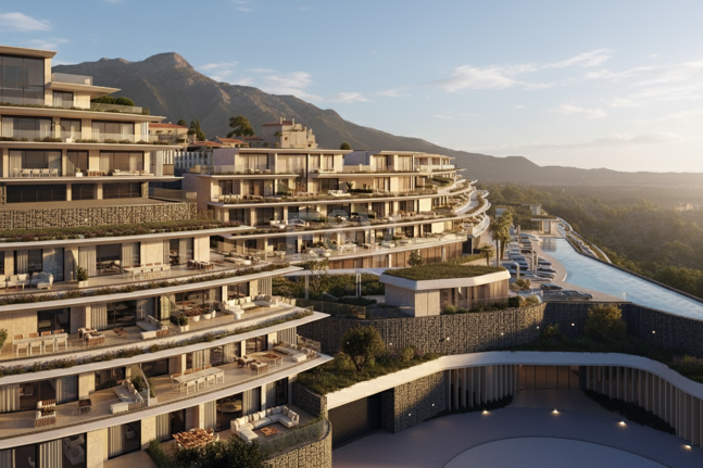Residencia de dos dormitorios doble suite en Azurean Marbella | Destination by Hyatt.