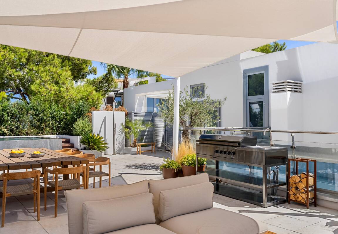 Moderne Doppelhaushälfte mit Meerblick und privatem Pool in Meisho Hills, Sierra Blanca