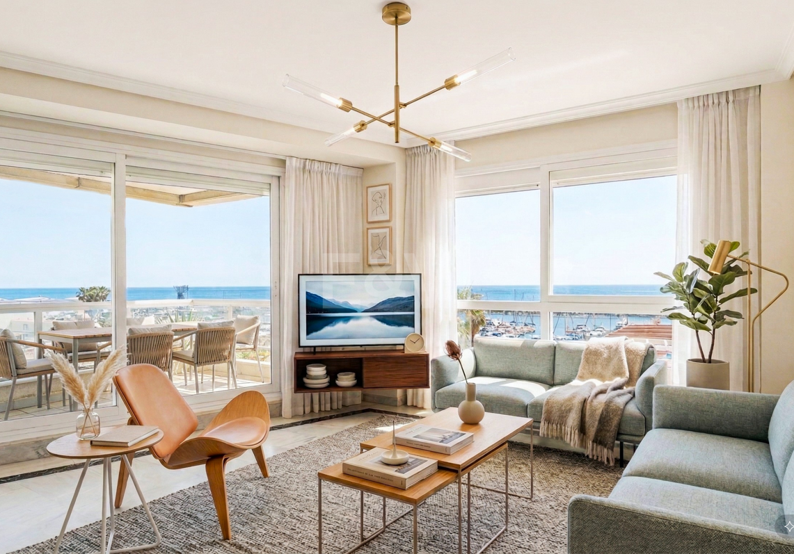 3 Sypialnia Beachfront Apartament z niesamowitymi widokiem na morze w Marbella