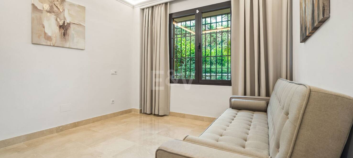 Appartement rez de chaussée à louer en Marbella Golden Mile, Marbella (Toutes les zones)