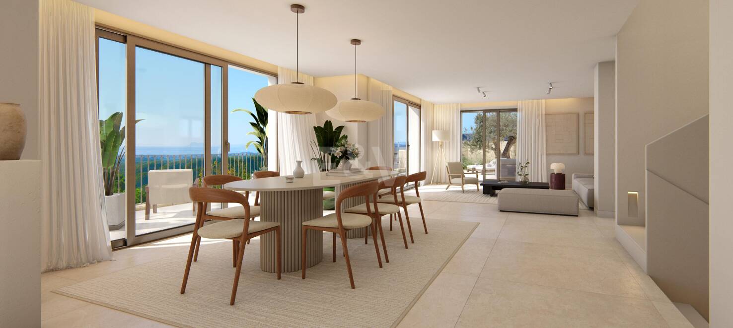 Villa im andalusischen Stil mit skandinavischem Design in einer ruhigen, gesicherten Wohnanlage