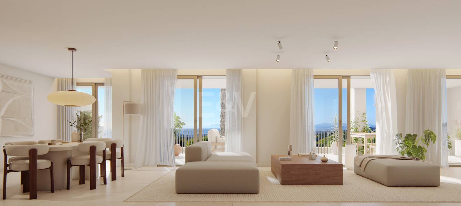 Villa im andalusischen Stil mit skandinavischem Design in einer ruhigen, gesicherten Wohnanlage