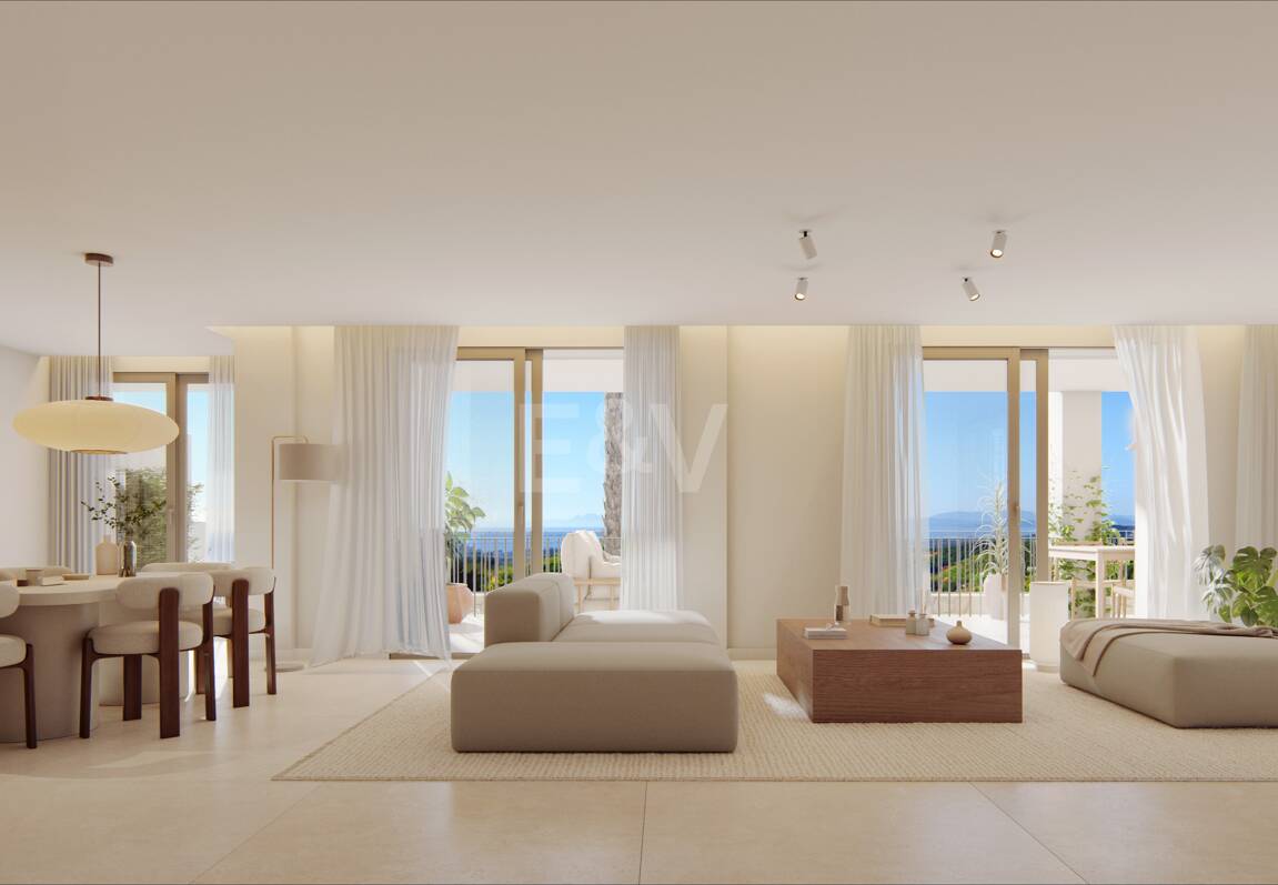 Villa im andalusischen Stil mit skandinavischem Design in einer ruhigen, gesicherten Wohnanlage