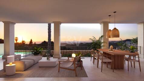 Villa de style andalou au design scandinave dans une communauté paisible