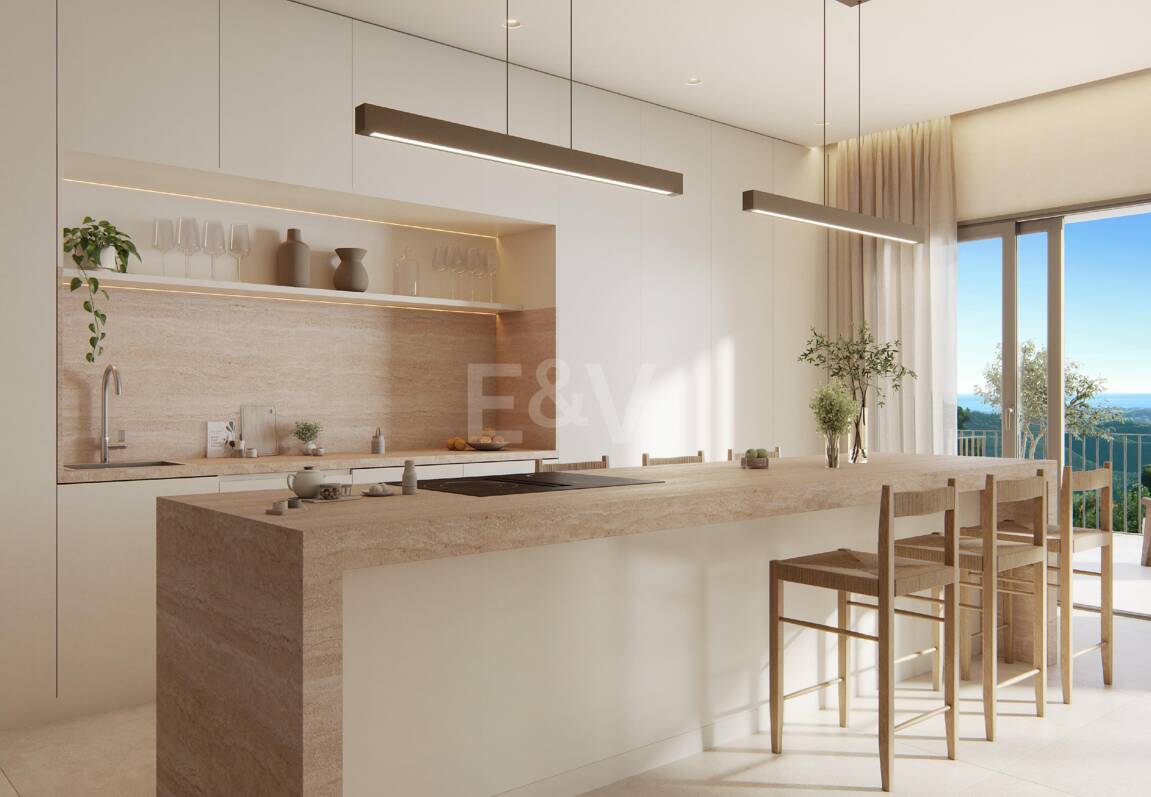 Villa im andalusischen Stil mit skandinavischem Design in einer ruhigen, gesicherten Wohnanlage