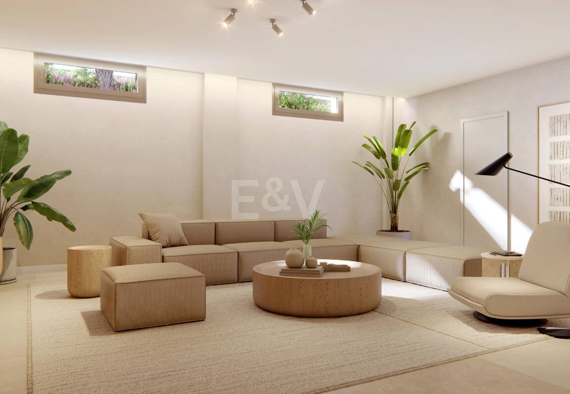 Villa im andalusischen Stil mit skandinavischem Design in einer ruhigen, gesicherten Wohnanlage