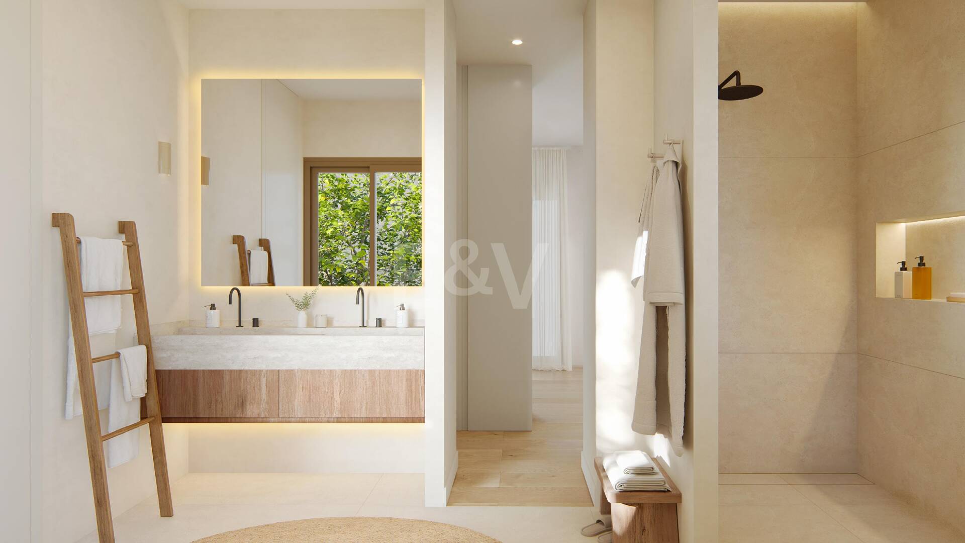 Andalusian Style Villa with Scandinavian Design in Peaceful Gated Community