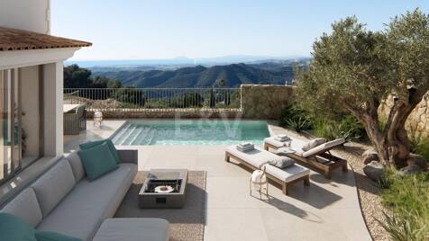 Villa de style andalou au design scandinave dans une communauté paisible