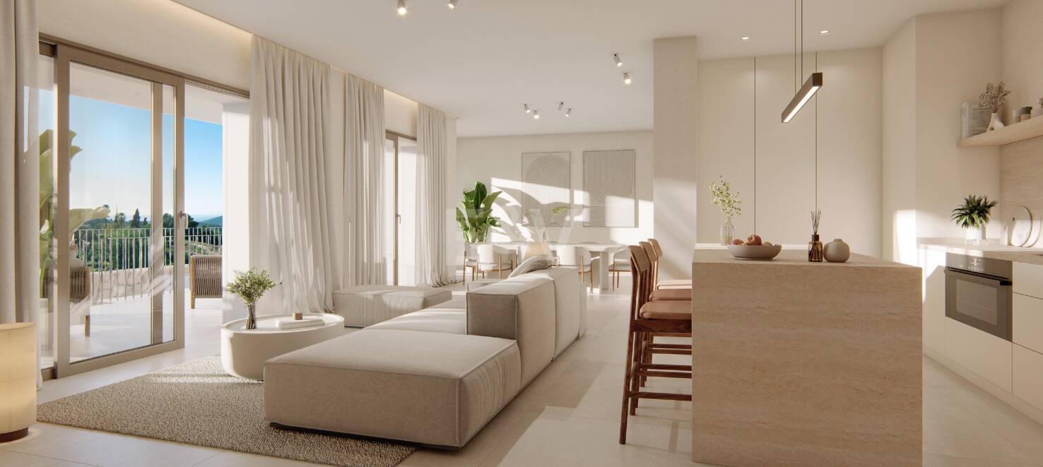 Villa im andalusischen Stil mit skandinavischem Design in einer ruhigen, gesicherten Wohnanlage