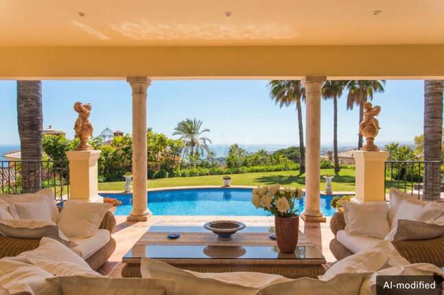 Außergewöhnliche Mansion mit Meerblick in den prestigeträchtigen Höhenlagen von Sierra Blanca