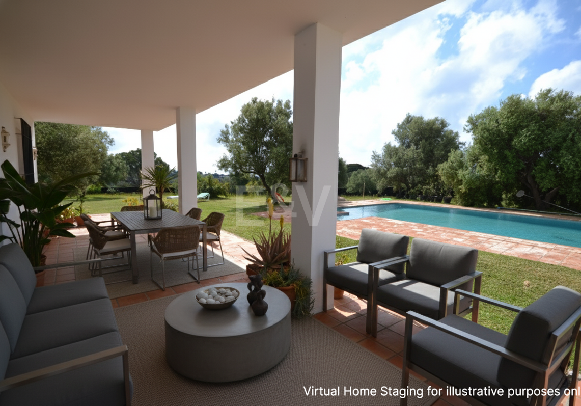 Urocze country- stylu Villa z dużym wyrzutkiem i Olive Grove