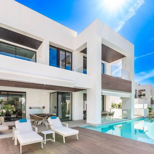 Snygg Modern Villa i La Fuente, Walking Avstånd till stranden